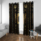 Egypt Cartouche Window Curtain Gold Pharaoh Hieroglyphics Patterns