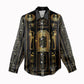 Egypt Cartouche Women Casual Shirt Gold Pharaoh Hieroglyphics Patterns