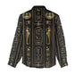 Egypt Cartouche Women Casual Shirt Gold Pharaoh Hieroglyphics Patterns