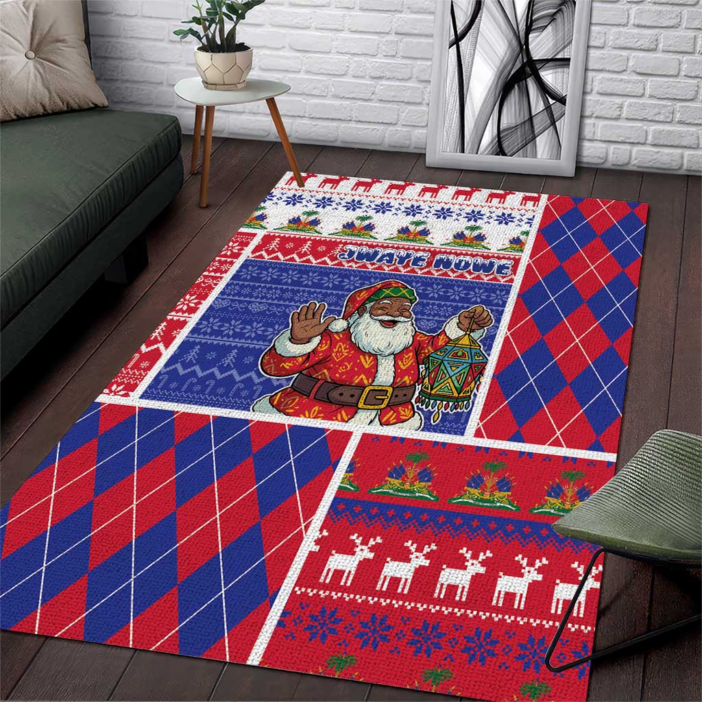 Hatian Rug Haiti Christmas Area Rug Santa With Fanal Haitian Patchwork Style by ...