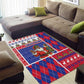 Haiti Christmas Area Rug Santa With Fanal Haitian Patchwork Style - African Pride