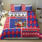 Haiti Christmas Bedding Set Santa With Fanal Haitian Patchwork Style - African Pride