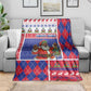 Haiti Christmas Blanket Santa With Fanal Haitian Patchwork Style - African Pride