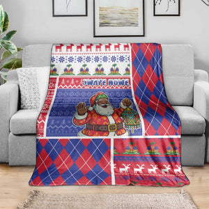 Haiti Christmas Blanket Santa With Fanal Haitian Patchwork Style - African Pride