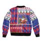 Haiti Christmas Bomber Jacket Santa With Fanal Haitian Patchwork Style - African Pride