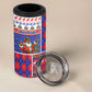 Haiti Christmas 4 in 1 Can Cooler Tumbler Santa With Fanal Haitian Patchwork Style - African Pride