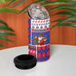 Haiti Christmas 4 in 1 Can Cooler Tumbler Santa With Fanal Haitian Patchwork Style - African Pride