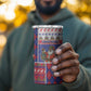 Haiti Christmas 4 in 1 Can Cooler Tumbler Santa With Fanal Haitian Patchwork Style - African Pride
