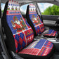 Haiti Christmas Car Seat Cover Santa With Fanal Haitian Patchwork Style - African Pride
