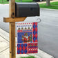 Haiti Christmas Garden Flag Santa With Fanal Haitian Patchwork Style - African Pride