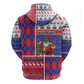 Haiti Christmas Hoodie Santa With Fanal Haitian Patchwork Style - African Pride