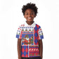 Haiti Christmas Kid Polo Shirt Santa With Fanal Haitian Patchwork Style DT05