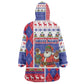 Haiti Christmas Kid Wearable Blanket Hoodie Santa With Fanal Haitian Patchwork Style - African Pride