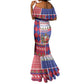 Haiti Christmas Mermaid Dress Santa With Fanal Haitian Patchwork Style - African Pride