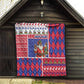 Haiti Christmas Quilt Santa With Fanal Haitian Patchwork Style - African Pride