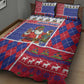 Haiti Christmas Quilt Bed Set Santa With Fanal Haitian Patchwork Style - African Pride