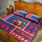 Haiti Christmas Quilt Bed Set Santa With Fanal Haitian Patchwork Style - African Pride
