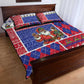 Haiti Christmas Quilt Bed Set Santa With Fanal Haitian Patchwork Style - African Pride