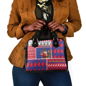 Haiti Christmas Shoulder Handbag Santa With Fanal Haitian Patchwork Style - African Pride