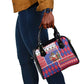Haiti Christmas Shoulder Handbag Santa With Fanal Haitian Patchwork Style - African Pride