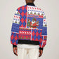 Haiti Christmas Sleeve Zip Bomber Jacket Santa With Fanal Haitian Patchwork Style - African Pride