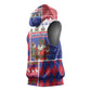Haiti Christmas Sleeveless Hoodie Santa With Fanal Haitian Patchwork Style - African Pride