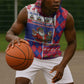 Haiti Christmas Sleeveless Hoodie Santa With Fanal Haitian Patchwork Style - African Pride