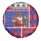 Haiti Christmas Spare Tire Cover Santa With Fanal Haitian Patchwork Style - African Pride