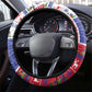 Haiti Christmas Steering Wheel Cover Santa With Fanal Haitian Patchwork Style - African Pride