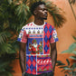 Haiti Christmas T shirt Santa With Fanal Haitian Patchwork Style - African Pride