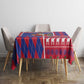 Haiti Christmas Tablecloth Santa With Fanal Haitian Patchwork Style - African Pride