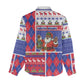 Haiti Christmas Women Casual Shirt Santa With Fanal Haitian Patchwork Style - African Pride