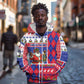 Haiti Christmas Zip Hoodie Santa With Fanal Haitian Patchwork Style - African Pride