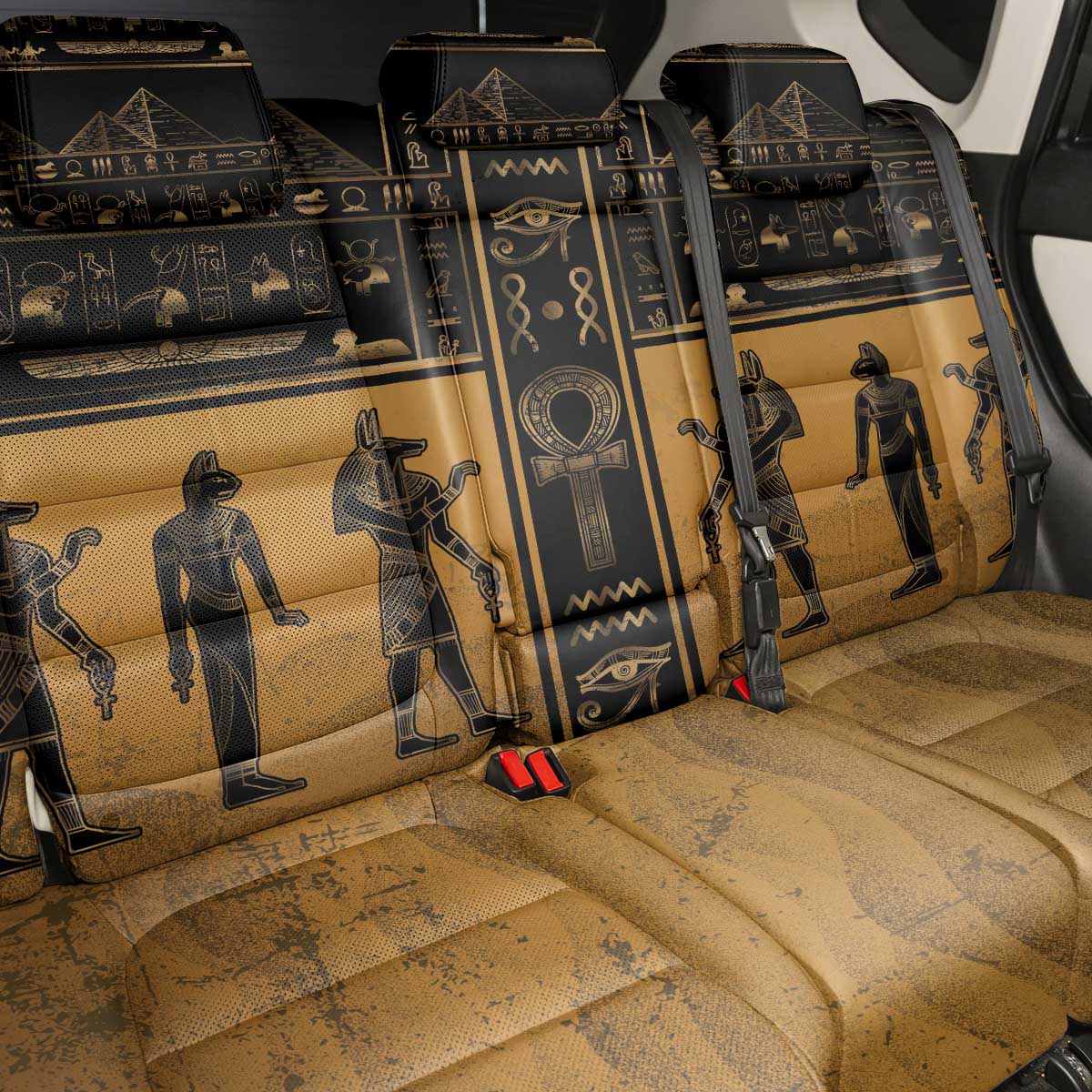 Egypt Back Car Seat Cover Ancient Ankh Luxury - African Pride