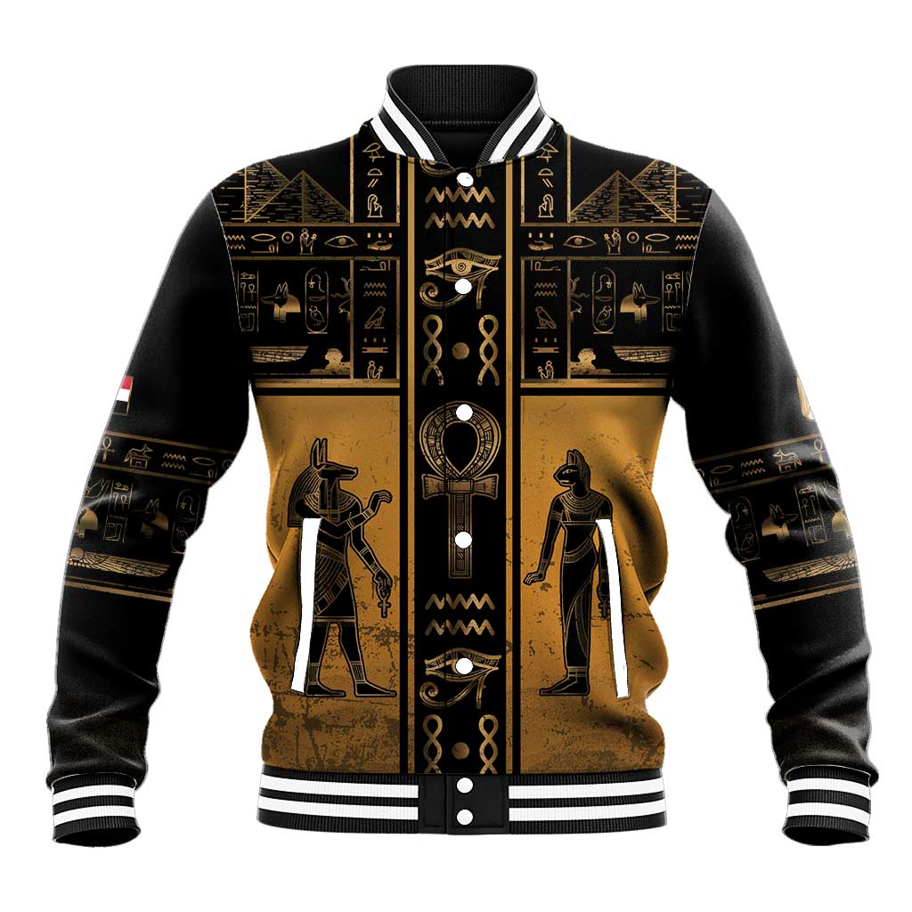 Personalized Egypt Baseball Jacket Ancient Ankh Luxury - African Pride