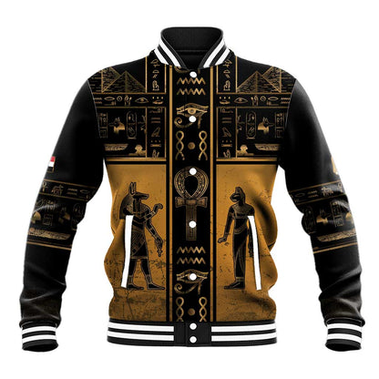Personalized Egypt Baseball Jacket Ancient Ankh Luxury - African Pride