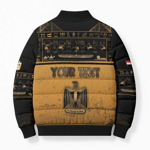 Personalized Egypt Bomber Puffer Jacket Ancient Ankh Luxury - African Pride