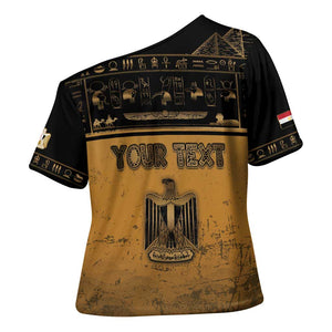 Personalized Egypt Cross Shoulder Shirt Ancient Ankh Luxury - African Pride