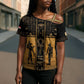 Personalized Egypt Cross Shoulder Shirt Ancient Ankh Luxury - African Pride
