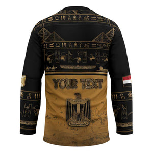 Personalized Egypt Hockey Jersey Ancient Ankh Luxury - African Pride