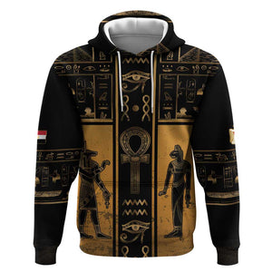 Personalized Egypt Hoodie Ancient Ankh Luxury - African Pride