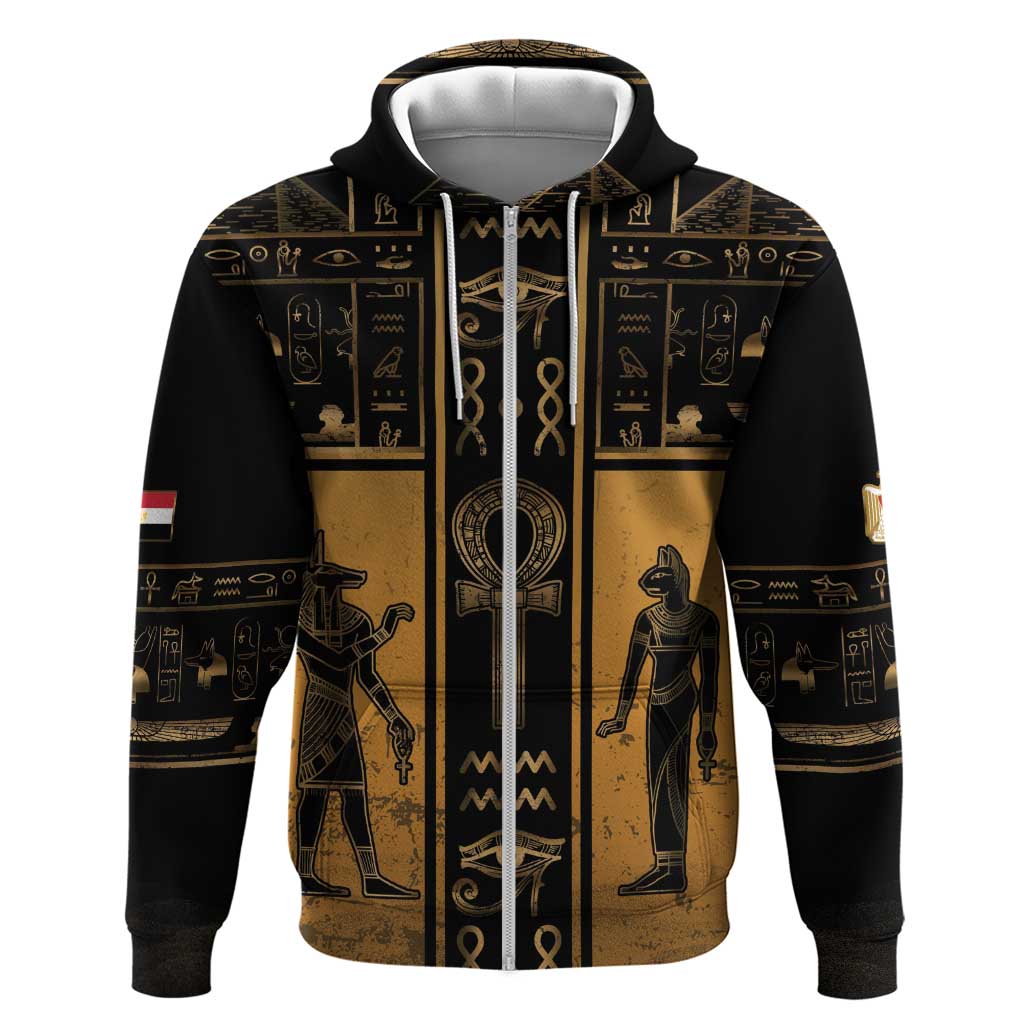 Personalized Egypt Hoodie Ancient Ankh Luxury - African Pride