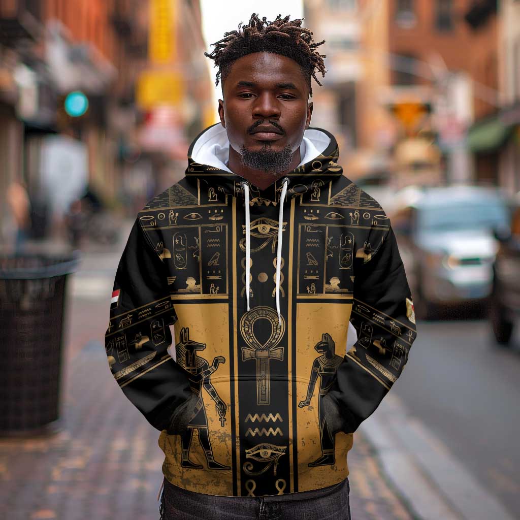 Personalized Egypt Hoodie Ancient Ankh Luxury - African Pride