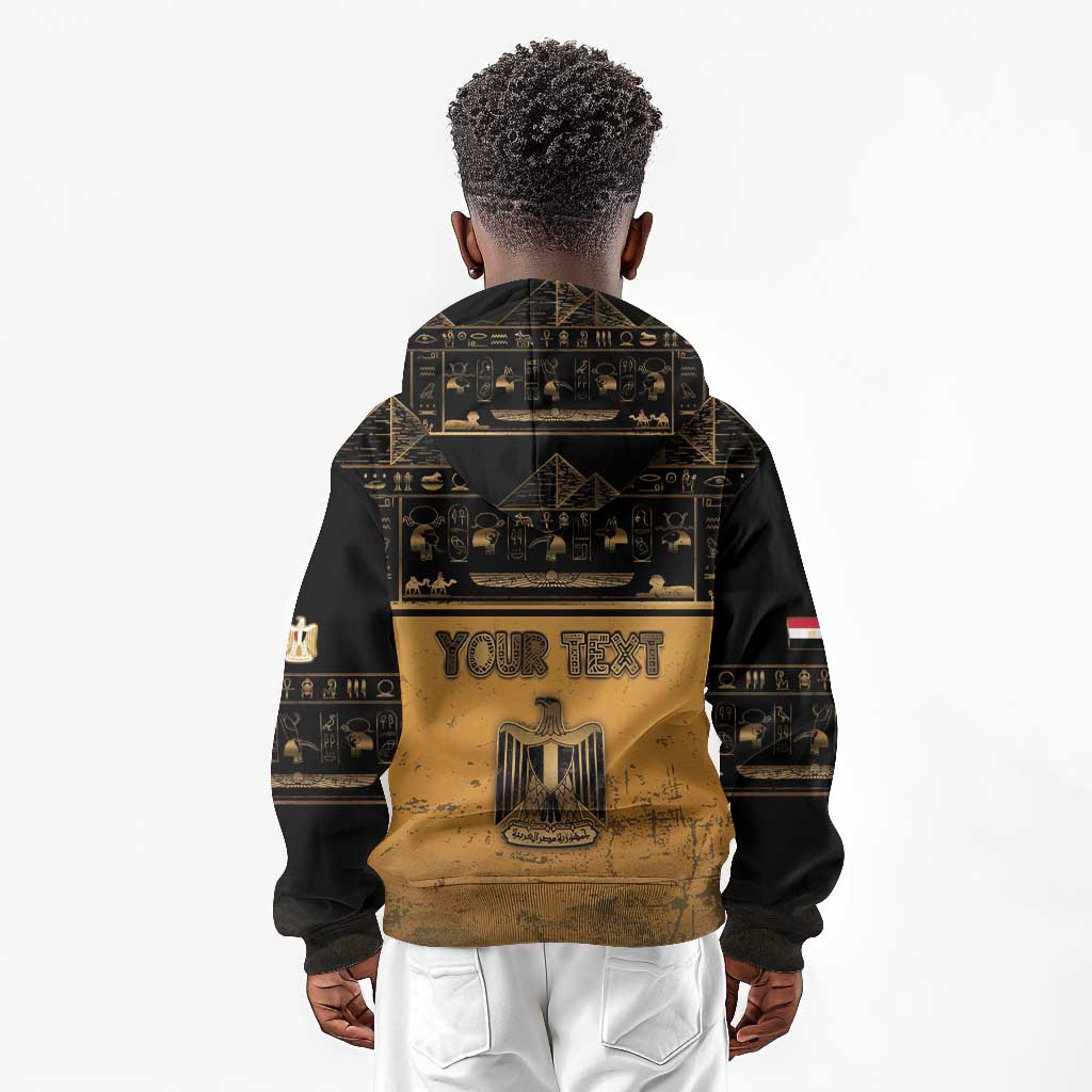 Personalized Egypt Kid Hoodie Ancient Ankh Luxury - African Pride