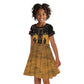 Personalized Egypt Kid Short Sleeve Dress Ancient Ankh Luxury - African Pride