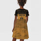 Personalized Egypt Kid Short Sleeve Dress Ancient Ankh Luxury - African Pride