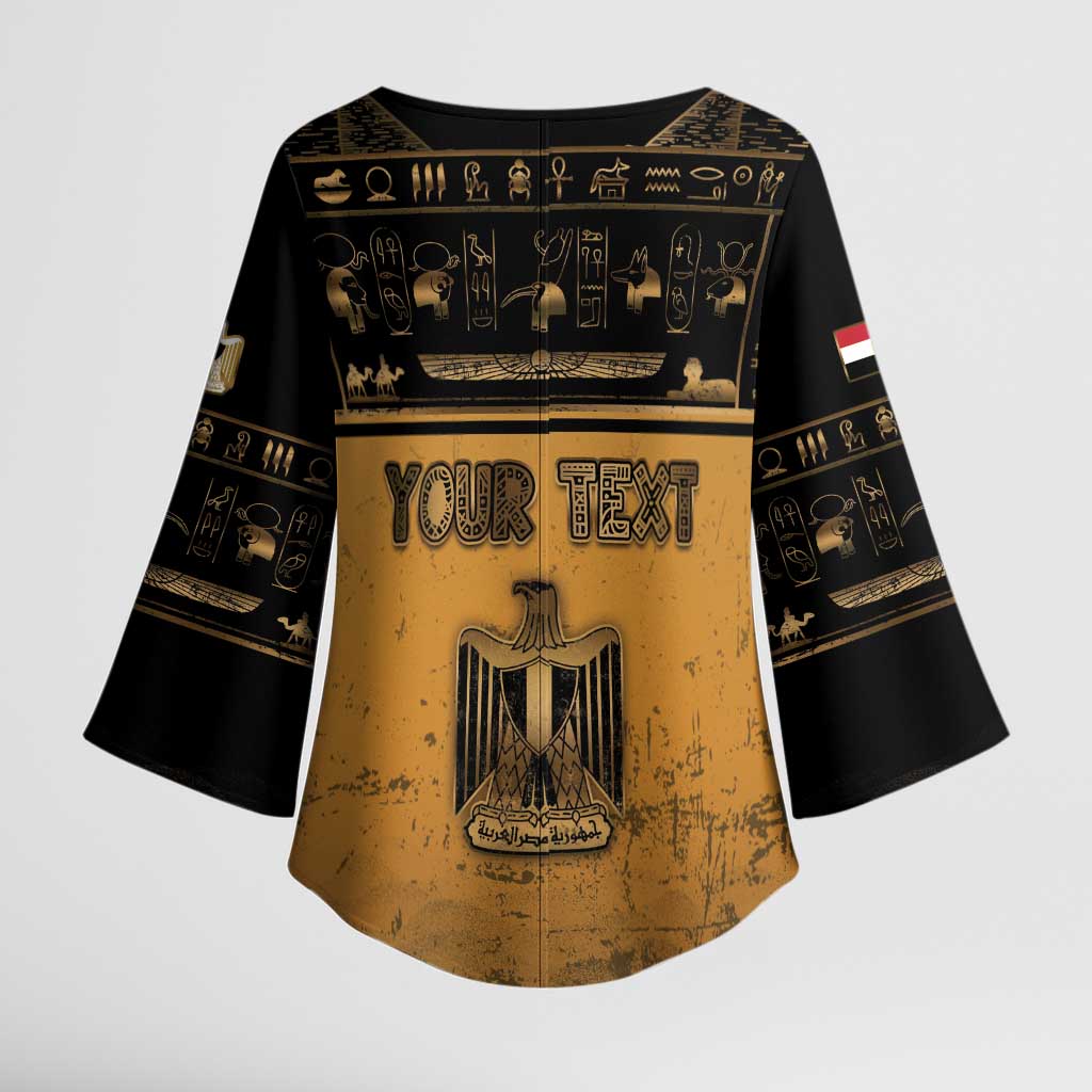 Personalized Egypt Kimono Sleeve Blouse Ancient Ankh Luxury - African Pride
