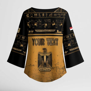 Personalized Egypt Kimono Sleeve Blouse Ancient Ankh Luxury - African Pride