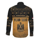 Personalized Egypt Long Sleeve Button Shirt Ancient Ankh Luxury - African Pride