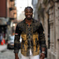 Personalized Egypt Long Sleeve Button Shirt Ancient Ankh Luxury - African Pride